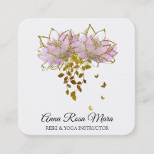 *~* Zen QR AP32 Pink Lotus Butterfly Floral Logo