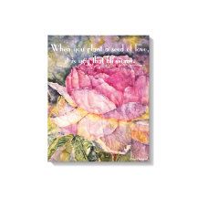 Zen Quote Rose Aquarellbilder drucken