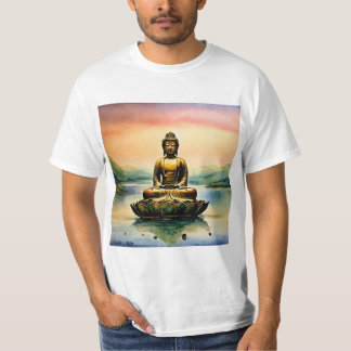 Zen-Reflektionen: Buddha Meditation Kontur sammeln T-Shirt