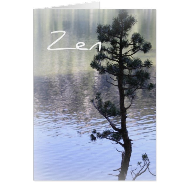 Zen-Reflexions-Wasser und Baum-Karte (Vorne)