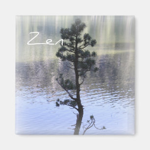 Zen-Reflexions-Wasser und Baum-Magnet Magnet