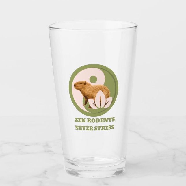 Zen Rodents stress Capybara Glas (Vorderseite)