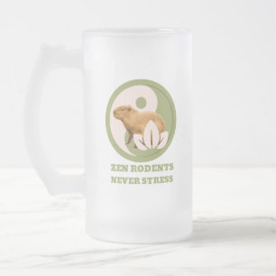 Zen Rodents stress Capybara Mattglas Bierglas