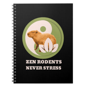 Zen Rodents stress Capybara Notizblock