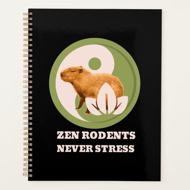 Zen Rodents stress Capybara Planer (Vorderseite)