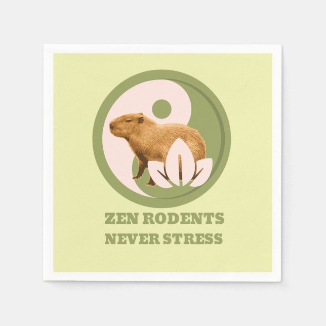 Zen Rodents stress Capybara Serviette (Vorderseite)