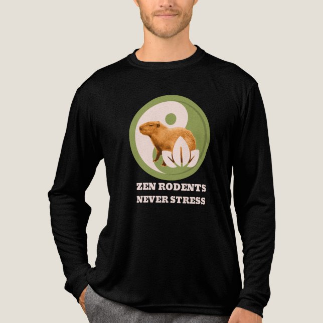 Zen Rodents stress Capybara Tri-Blend Shirt (Vorderseite)