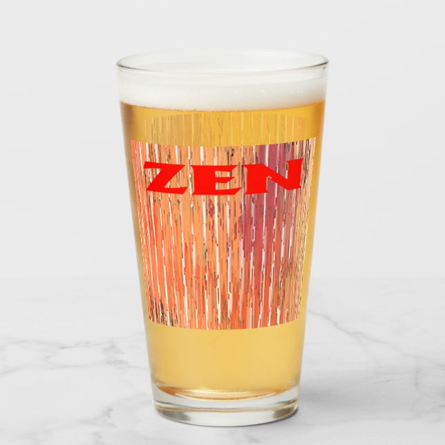 Zen-Rot-Glas-Tumbler Glas (Vorne (Gefüllt))