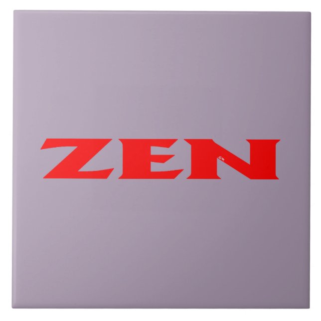 Zen Rot graue große Kachel (Vorderseite)