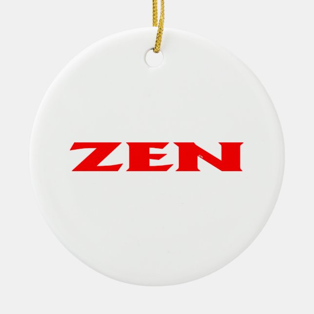 Zen-Rot-Keramik Keramik Ornament (Vorne)
