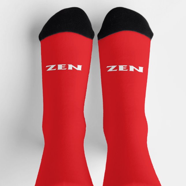 Zen-Rot-Prämiensocken Socken (Oben)
