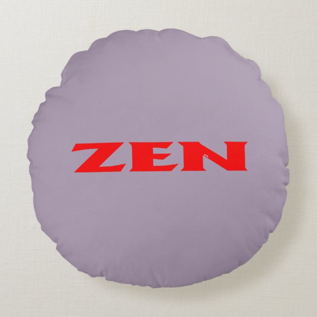 Zen Rot, rund Poly-throw-Kissen Rundes Kissen (Vorderseite)