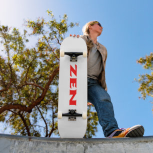 Zen Rot-Weiß-Skateboard Skateboard