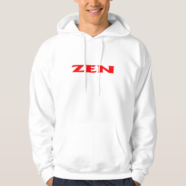 Zen Rot-Weiße-Männchen-Sweatshirt Hoodie (Vorderseite)