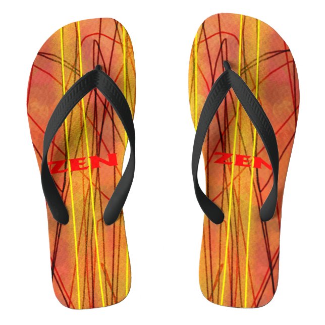 Zen-Rotdraht-Breitflimmern Flip Flops (Fußbett)