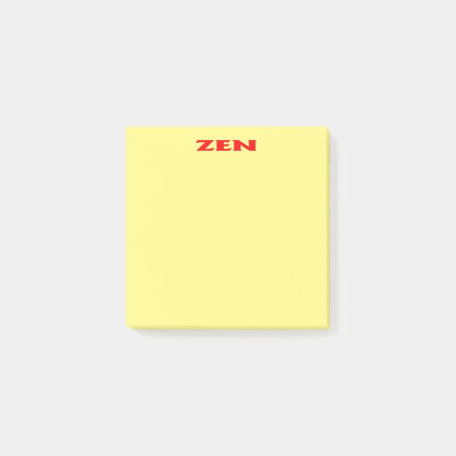 Zen-rote gelbe Notizblöcke Post-it Klebezettel (Vorderseite)