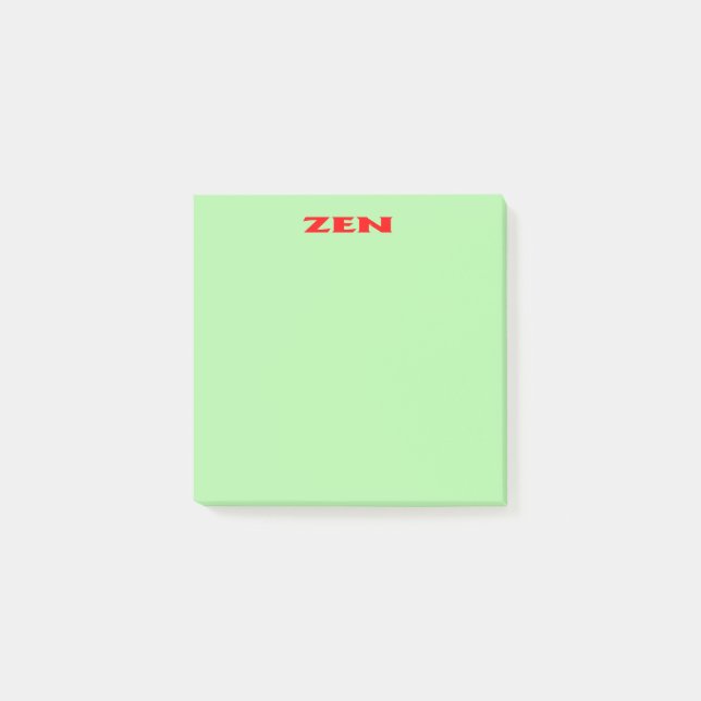 Zen-rote grüne Notizblöcke Post-it Klebezettel (Vorderseite)