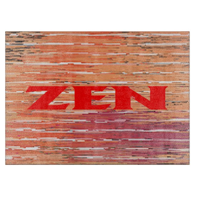 Zen-rote Schilf Glasschneidplatte Schneidebrett (Vorderseite)