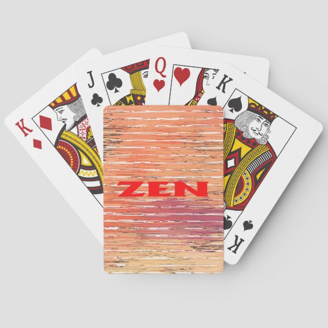 Zen-Rote Schilf-Poker spielt Karten Spielkarten (Rückseite)