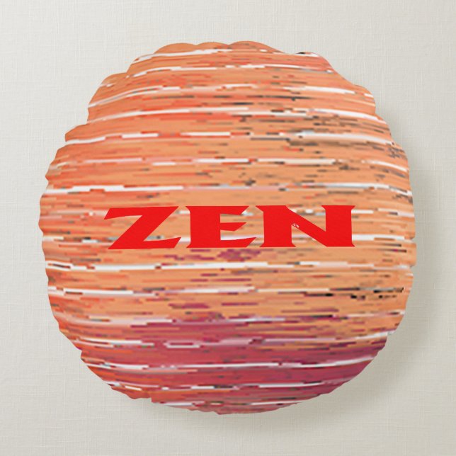 Zen-rote Schilf rund Poly-throw-Kissen Rundes Kissen (Vorderseite)
