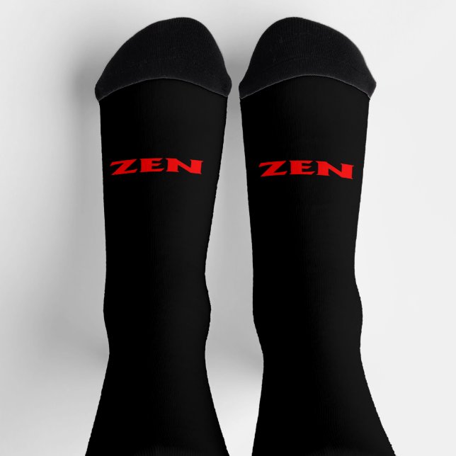 Zen-rote schwarze Prämiensocken Socken (Oben)