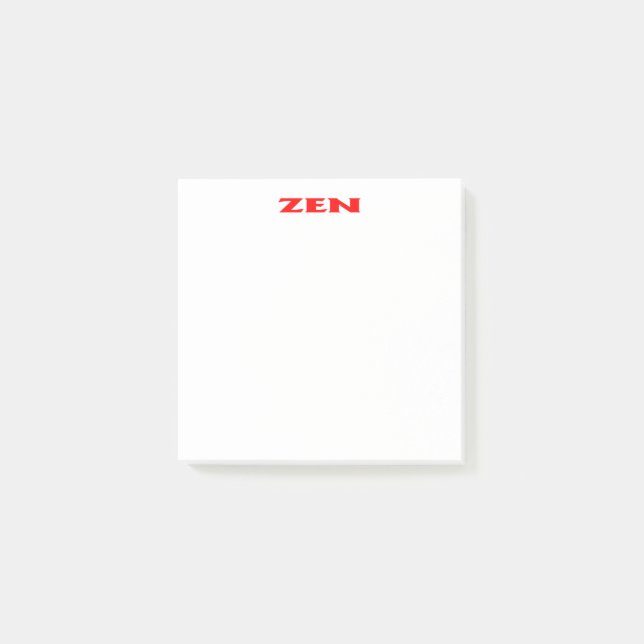 Zen-rote weiße Notizblöcke Post-it Klebezettel (Vorderseite)