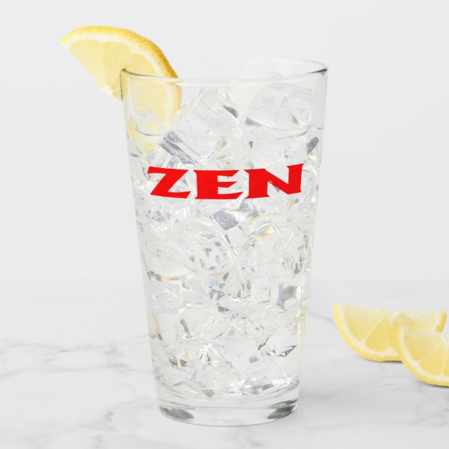 Zen-Rotglastumbler Glas (Vorderseite Ice)