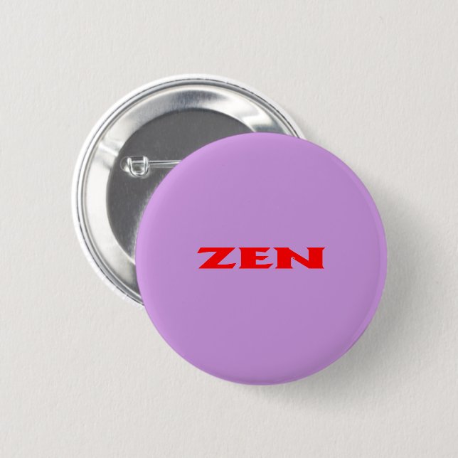 Zen-Rotlila-Standardrunde Button (Vorne & Hinten)