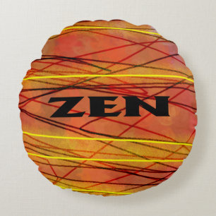 Zen-Rund-Poly-Wurfkissen Rundes Kissen