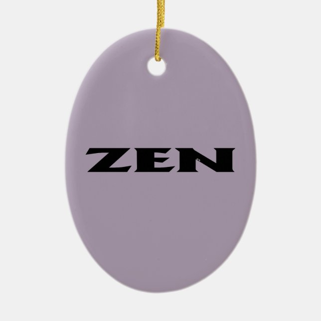 Zen-Schwarz-Grau-Oval-Keramik Keramik Ornament (Vorne)