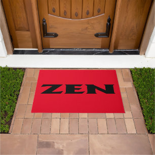 Zen schwarz roter Türmchen Fußmatte