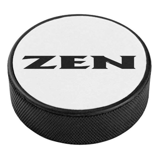 Zen Schwarz-weiß Hockey Puck (3/4)