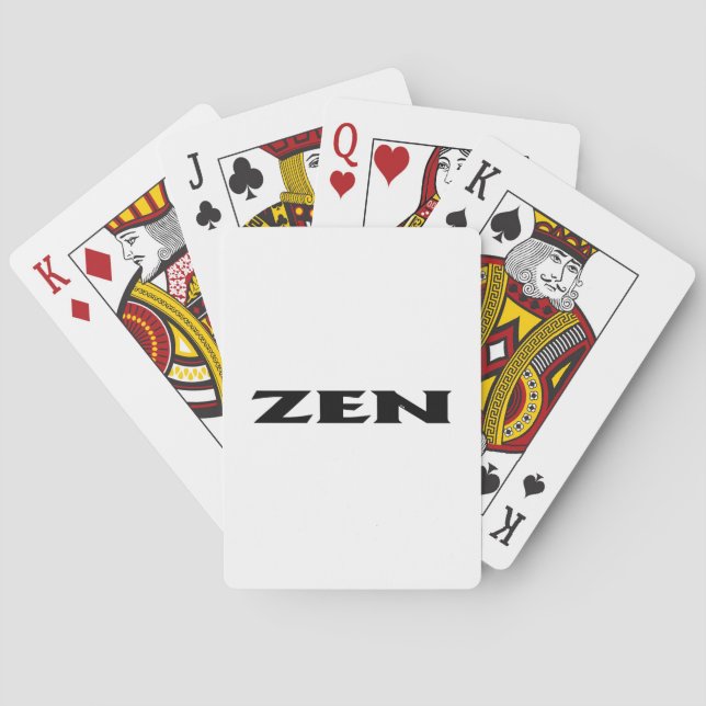 Zen Schwarz-weiß Poker Spielkarten (Rückseite)