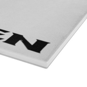 Zen-Schwarz-weiße Glasschneidplatte Schneidebrett