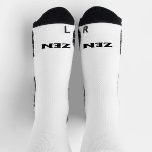 Zen-Schwarz-weiße Hochleistungssocken Socken