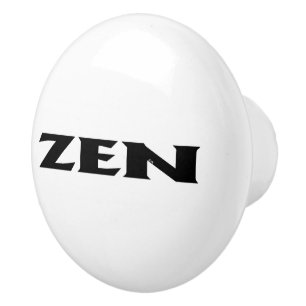 Zen-Schwarz-weiße Keramik Keramikknauf