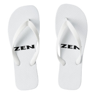 Zen-Schwarz-weiße Weitwinkeltreppen Flip Flops