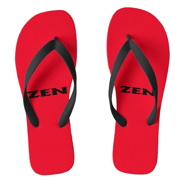 Zen-Schwarz-Weitwinkel-Flops Flip Flops (Fußbett)
