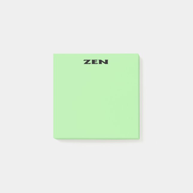 Zen-schwarze grüne Notizblöcke Post-it Klebezettel (Vorderseite)