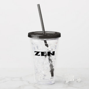 Zen schwarzer Acryltumbler Acryltrinkbecher
