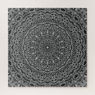 Zen-Schwarzweiss-Mandala Puzzle