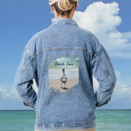 Zen Seagull Coastal Beach Jeansjacke