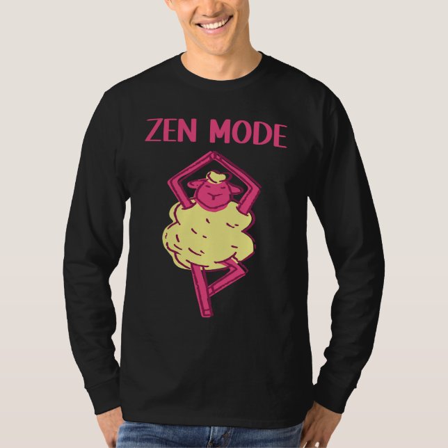 Zen sheep Yoga  Animals Workout Calm T-Shirt (Vorderseite)