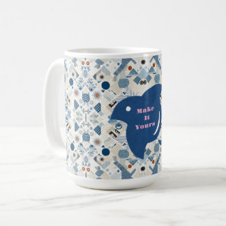ZEN:Soft Blue & White Serenity Customizable Kaffeetasse
