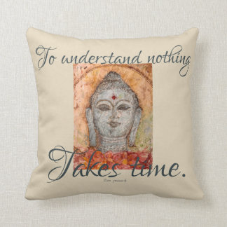 Zen-Sprichwort-Buddha-Aquarell-Kunst-Kissen Kissen