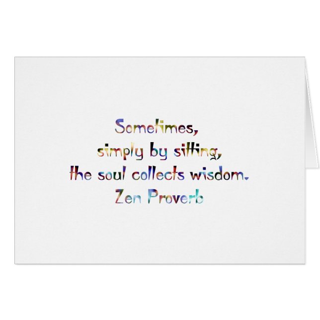 Zen-Sprichwort-Yoga/Meditation (Vorderseite (Horizontal))