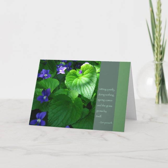 Zen-Sprichwort-Zitat-Plakat Karte (Vorderseite)