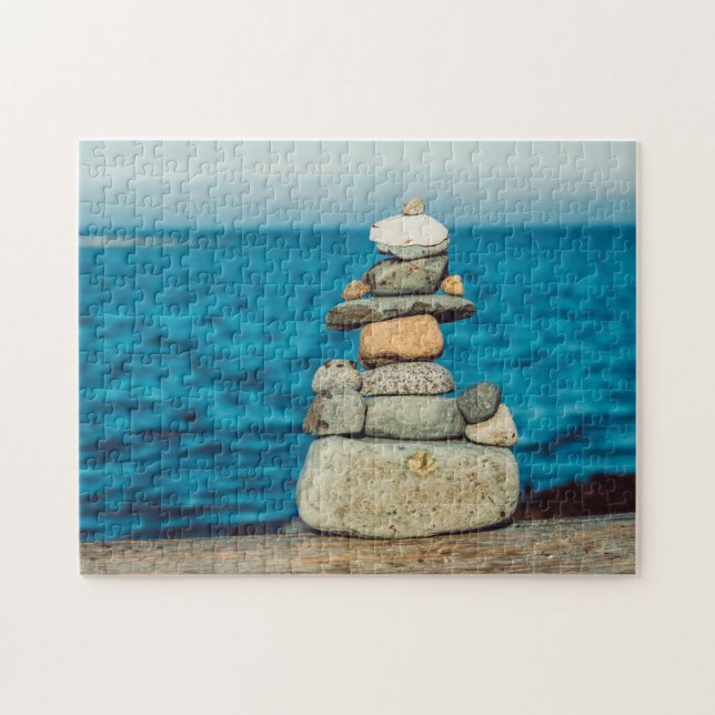 Zen Stacks am Strand Puzzle (Horizontal)