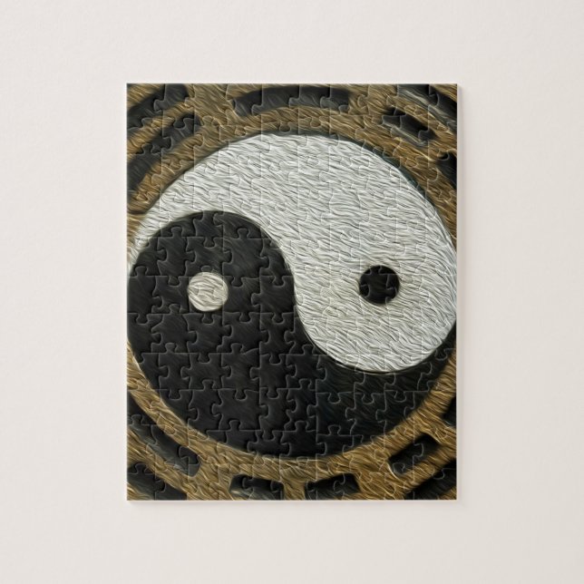 Zen-Steine mit Yin und Yang Puzzle (Vertikal)
