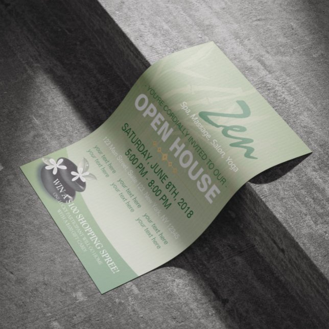 ZEN Stone Bamboo YOGA WELLNESS-CENTER Massage Salo Flyer (Von Creator hochgeladen)